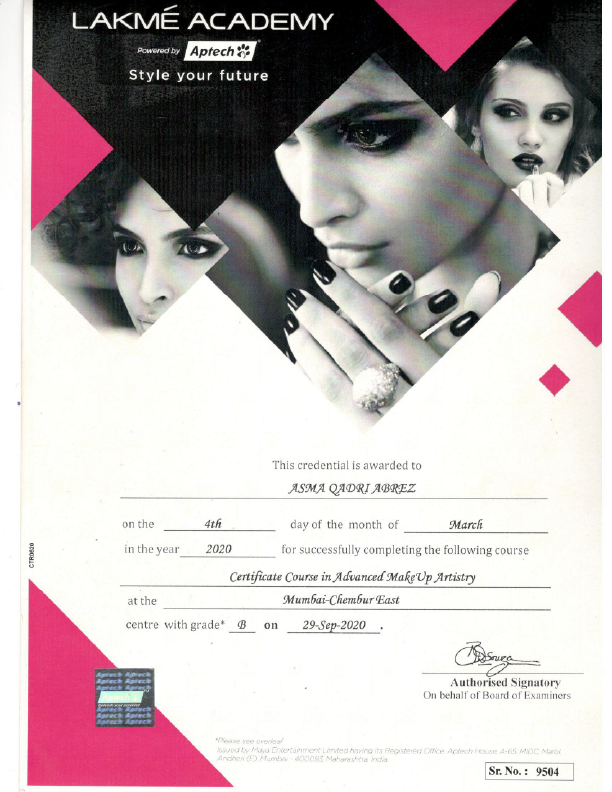 Airbrush Makeup Certificate
