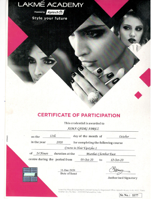 Airbrush Makeup Certificate